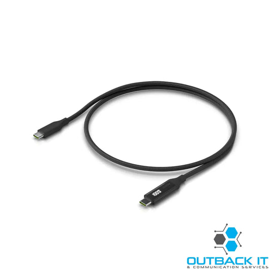 Ubiquiti USB-C Cable with Charge Display,Length 1M Black Braided Power & Data Cable With A Double-sided Charge