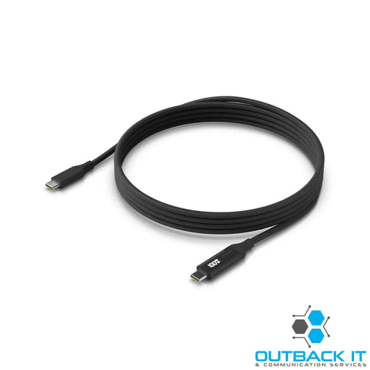 Ubiquiti USB-C Cable with Charge Display,Length 2M Black Braided Power & Data Cable With A Double-sided Charge
