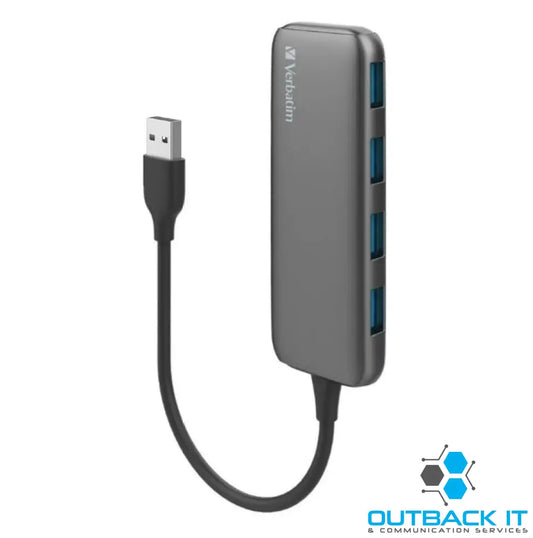 Verbatim USB 3.1 Gen 1 Hub plug and play. SuperSpeed Transfer Rate up to 5Gbps Backwards Compatible with USB 2.0 and 1.
