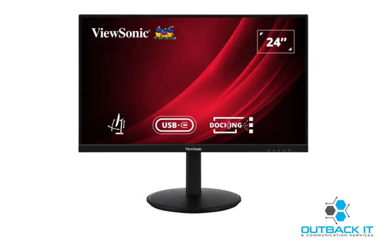 ViewSonic 24’ Full HD Ergonomic Docking Monitor with USB-C 65w USB 3.2 Hub 100hz HDMI DP Ergonomics Height Adjust