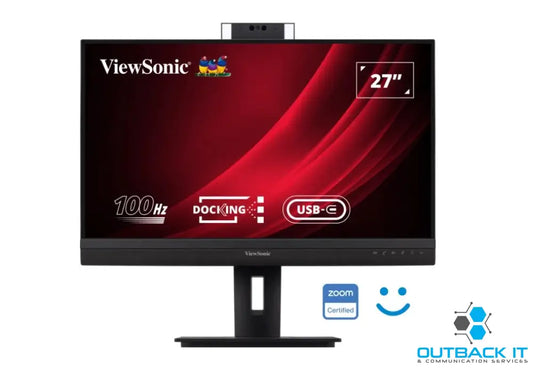 ViewSonic 27’ QHD 100Hz Video Conferencing Docking Monitor with Windows Hello and Zoom® Certified Pop-up Webcam and 5W