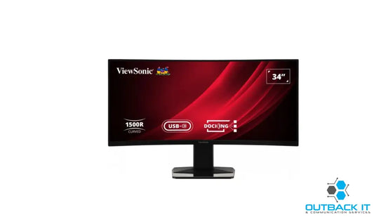 ViewSonic 34’ Curved 3440x1440 120hz Business Education USB-C Dock 65w Charger RJ45 FreeSync Spk VDisplay HAS