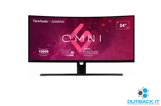 ViewSonic 34’ Curved 3440x1440 180Hz 1ms 1500R HDR10 Adaptive Sync 2x HDMI 2.0 2x DP Speakers VESA 100 Office Ultra