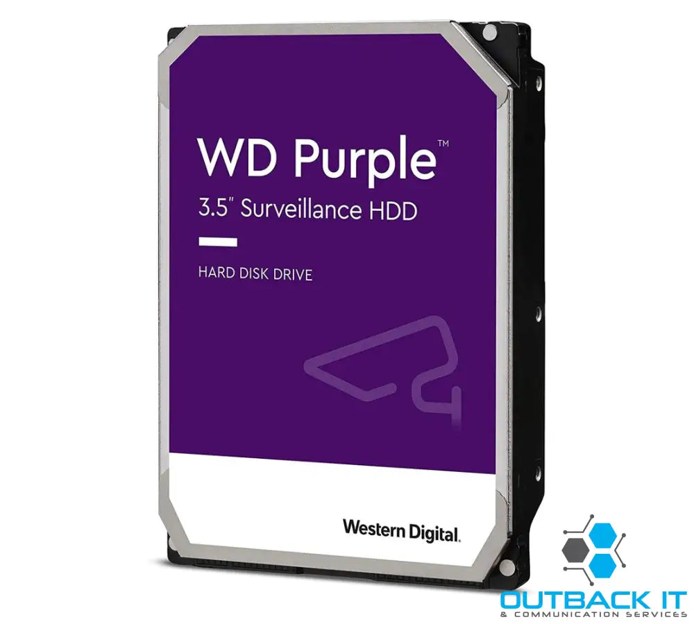 Western Digital WD Purple 1TB 3.5’ Surveillance HDD 5400RPM 64MB SATA3 110MB/s 180TBW 24x7 64 Cameras AV NVR DVR 1.5mil