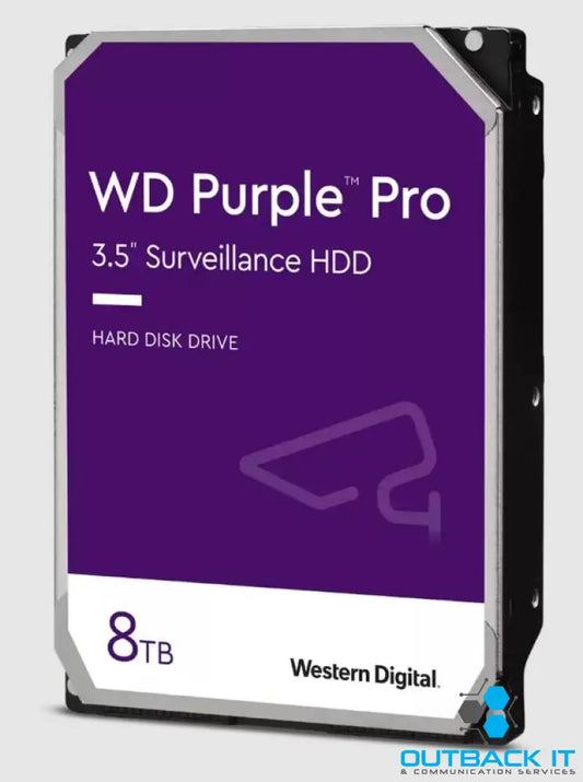 Western Digital WD Purple Pro 8TB 3.5’ Surveillance HDD 7200RPM 256MB SATA3 245MB/s 550TBW 24x7 64 Cameras AV NVR DVR