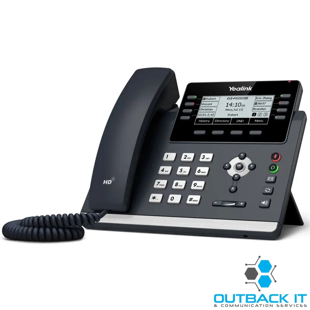 Yealink T43U 12 Line IP phone 3.7’ 360x160 pixel Graphical LCD with backlight Dual USB Ports POE Support Wall Mountable